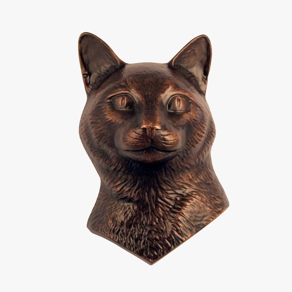 Pottery Barn Other - Pottery Barn Bronzed Oil Hand Cast Cat Shaped Door Knocker 🐈